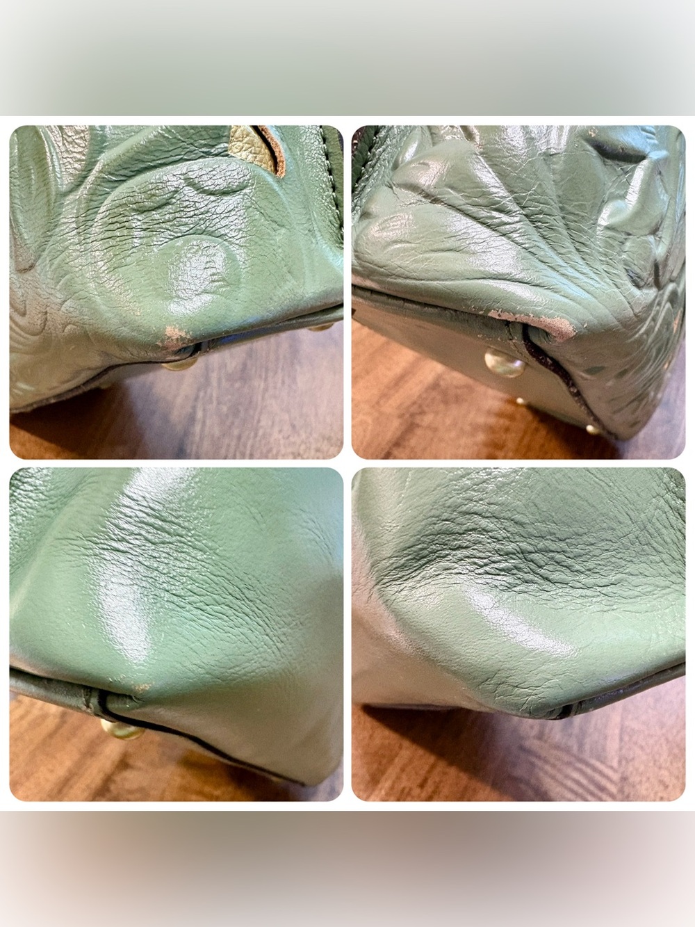 Patricia Nash GUC Adeline Tote Bag - Light Sage Green - Floral Tooled Leather - Picture 8 of 14